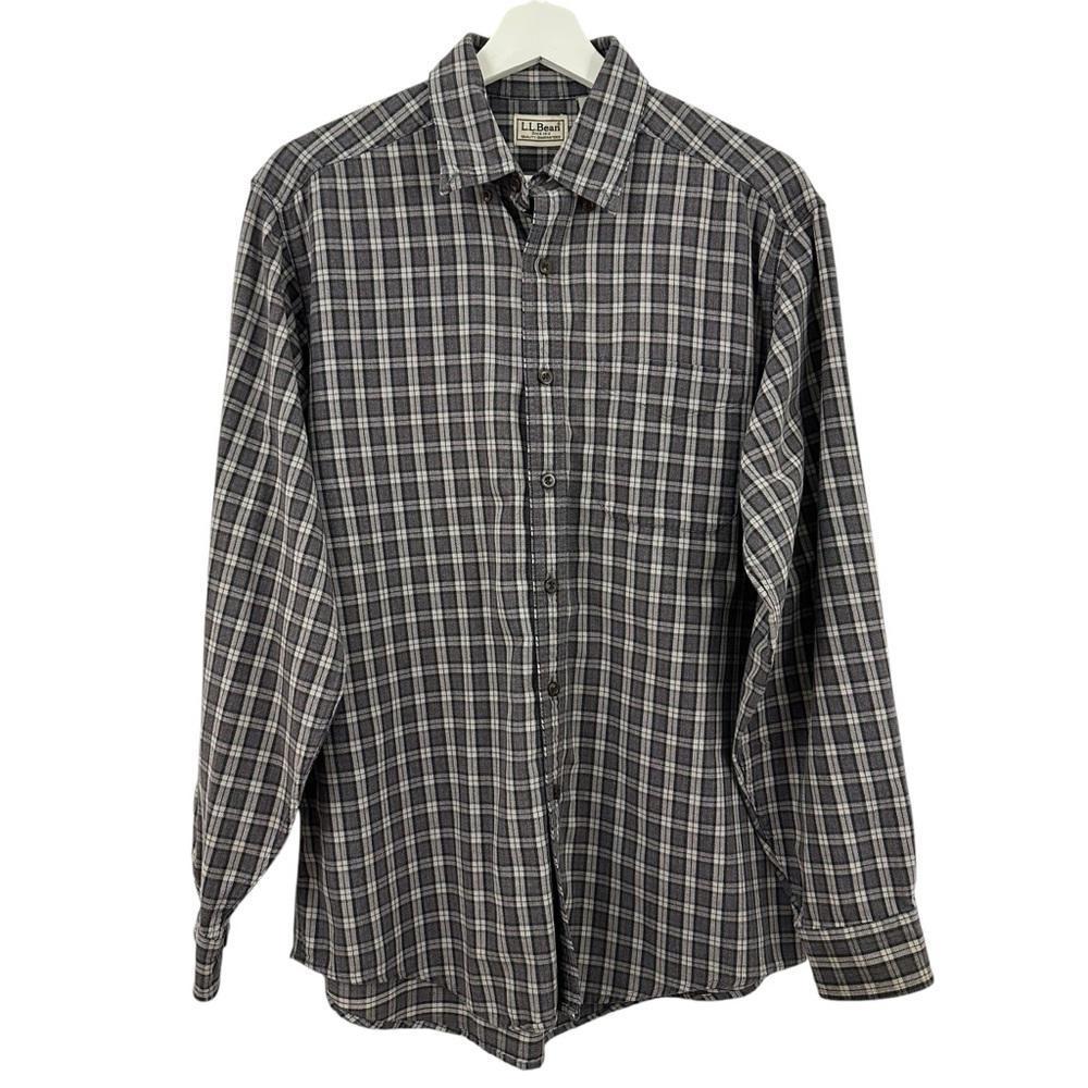 SOLD L.L Bean Men’s Plaid Button Down Long Sleeve Shirt Size M